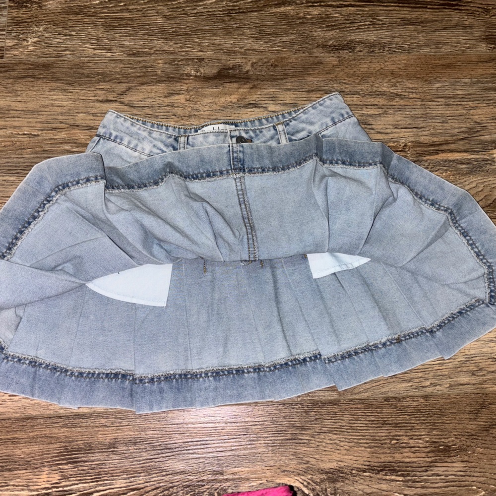 Peach Love California Denim Tennis skirt❤️ NWT - Picture 9 of 10